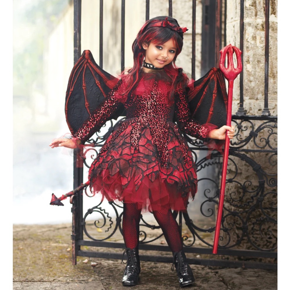 Chasing Fireflies Punk devil Costume (Size 8)